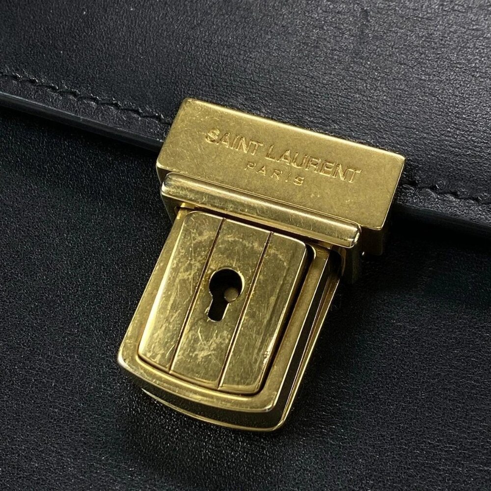 SAINT LAURENT PARIS high school 392264 Black Leather - Handbag - Picture 12 of 15